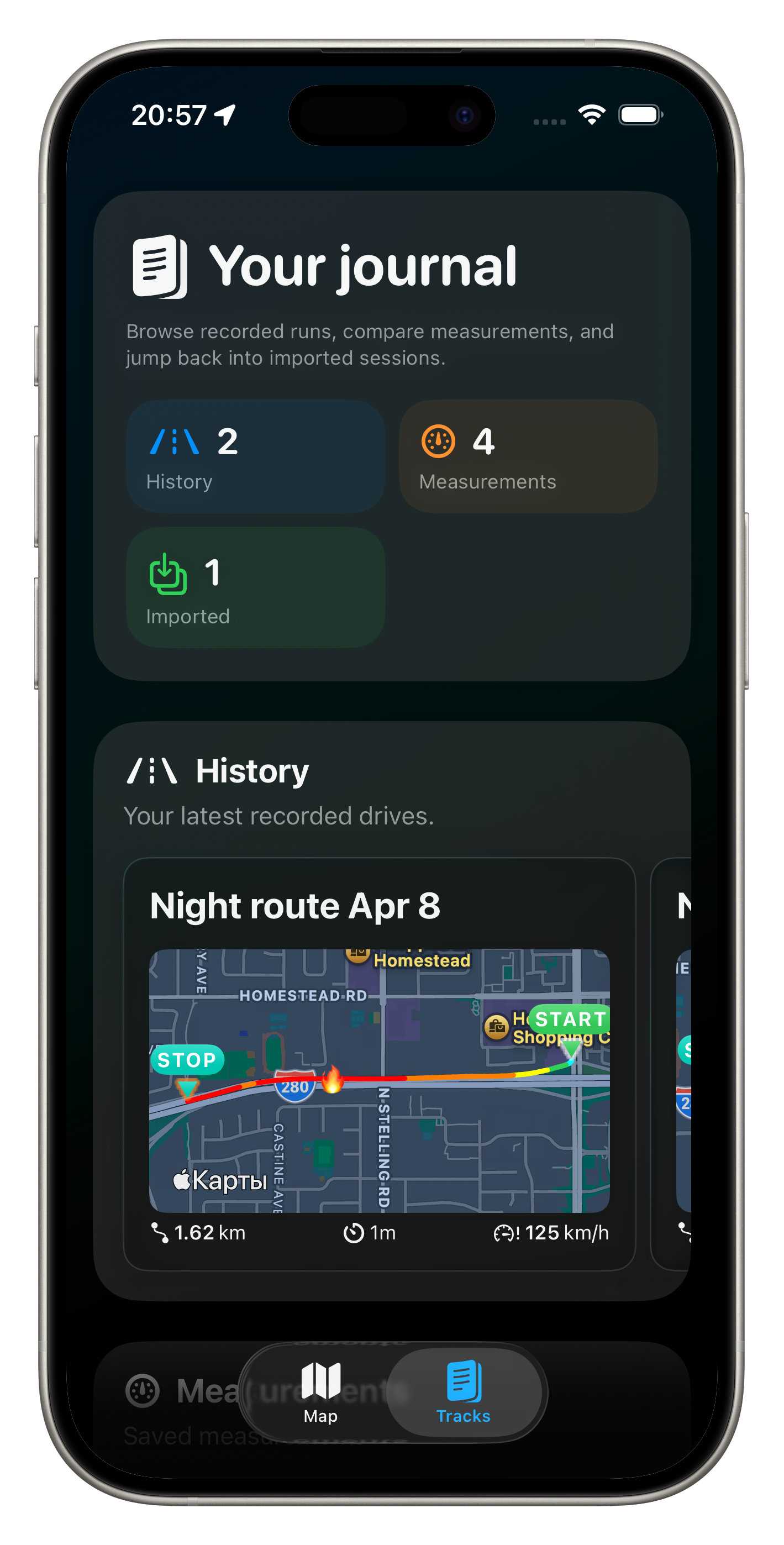 Review journal screen